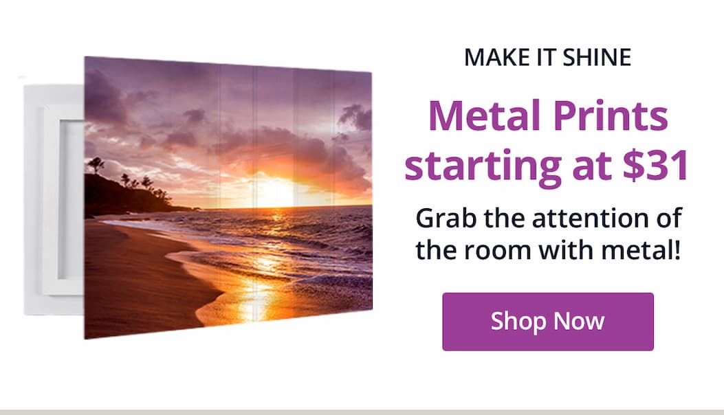 Make It Shine: Metal Prints starting at $31! Grab the attention of the room with metal. Shop Now