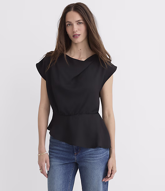 Asymmetrical Peplum Top