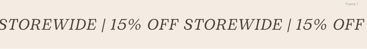15% OFF STOREWIDE