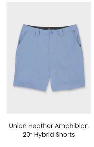 Union Heather Amphibian 20" Hybrid Shorts