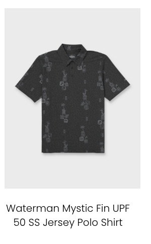 Waterman Mystic Fin UPF 50 Short Sleeve Jersey Polo Shirt