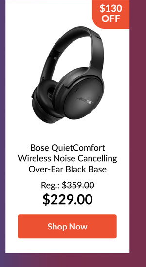 Bose QuietComfort Wireless Noise Cancelling Over-Ear Black Base