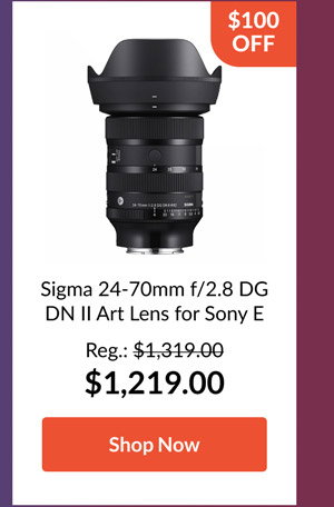 Sigma 24-70mm f/2.8 DG DN II Art Lens for Sony E