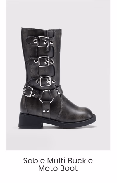 Sable Multi Buckle Moto Boot
