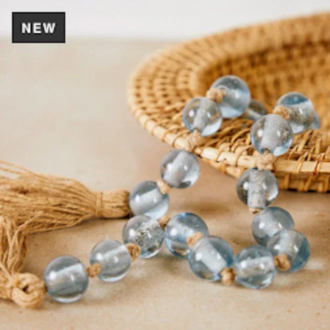Thread Office Glass and Jute Decor Beads