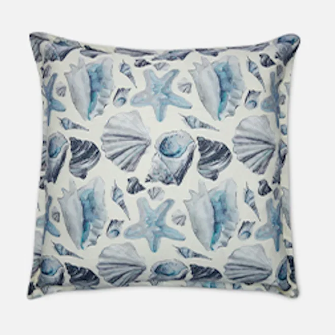 Thread Office Outdoor Submarina Shells Scatter Cushion with Feather Blend Inner, 60cm x 60cm