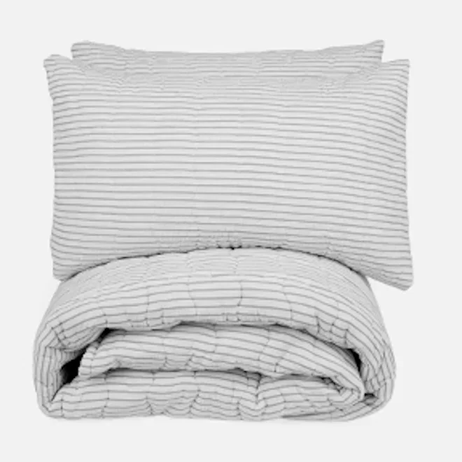 Thread Office Seersucker Stripe Quilt Set, 3-Piece