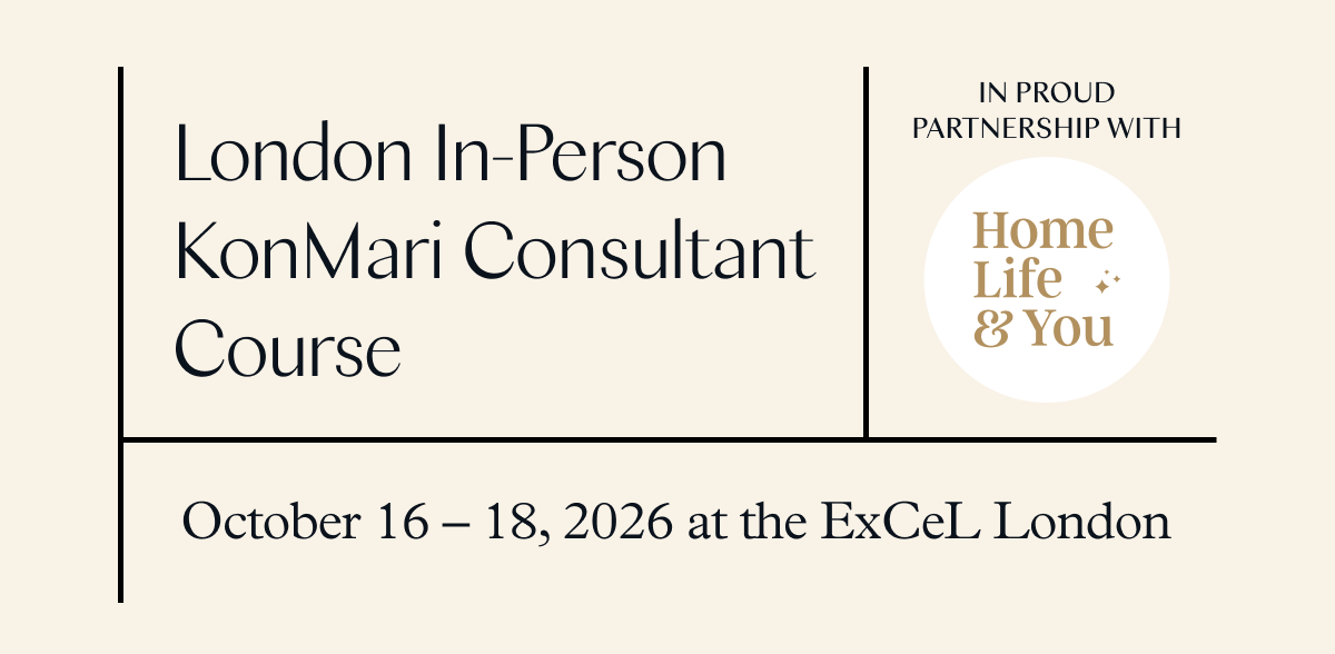 London In-Person KonMari Consultant Course (October 16-18, 2026 at the ExCeL London)