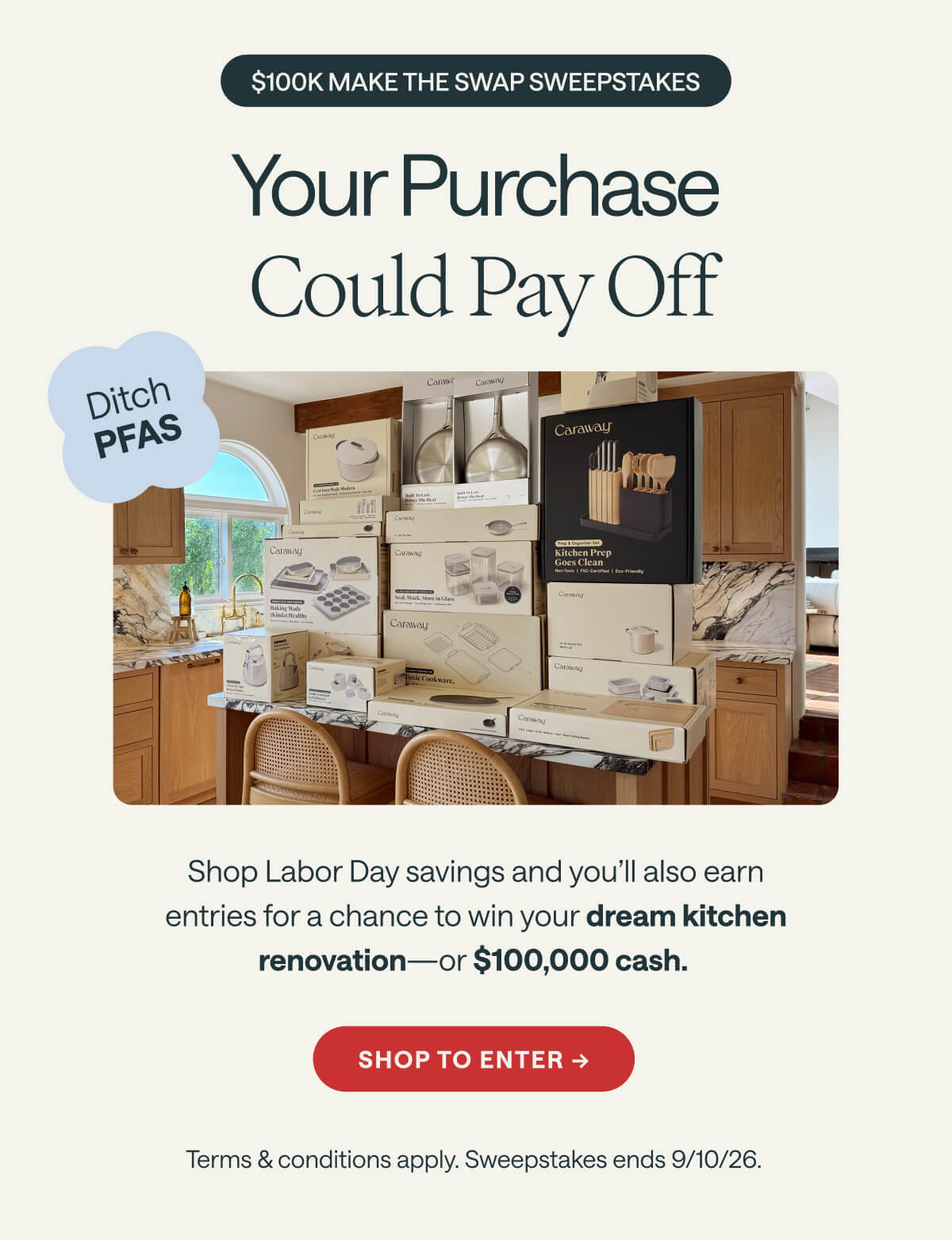 Your Purchase Could Pay Off | Shop To Enter 
