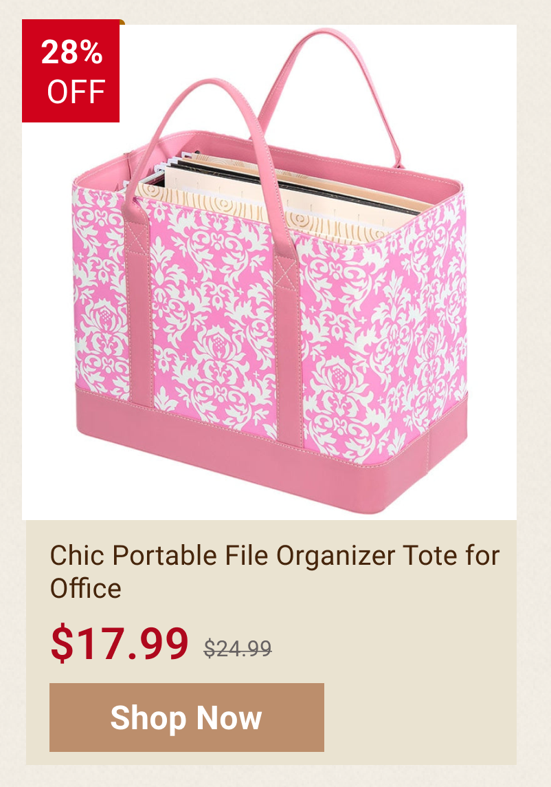 Chic Portable File Organizer Tote for Office