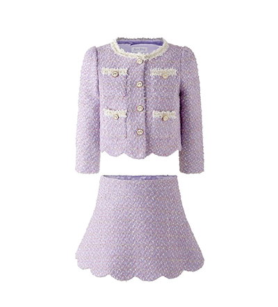 Purple Skirt Set 