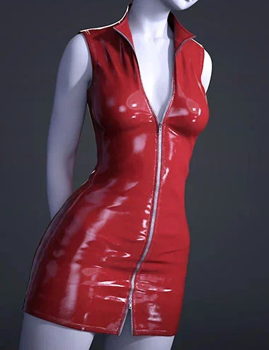 dForce BS Zipped Mini Dress for Genesis 9