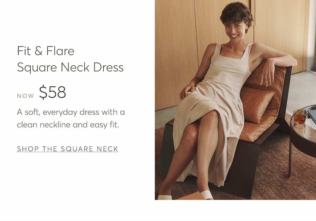 Fit & Flare Square Neck Dress | Shop The Square Neck