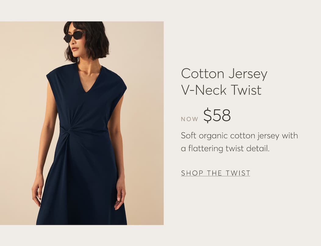Cotton Jersey V-Neck Twist | Shop The Twist››