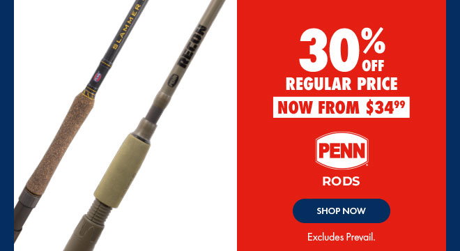 30% off Penn Rods