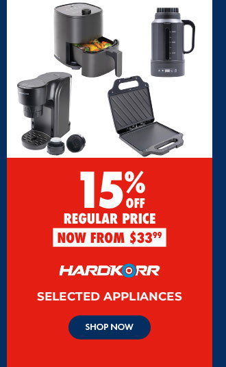 15% off Hardkorr Selected Appliances