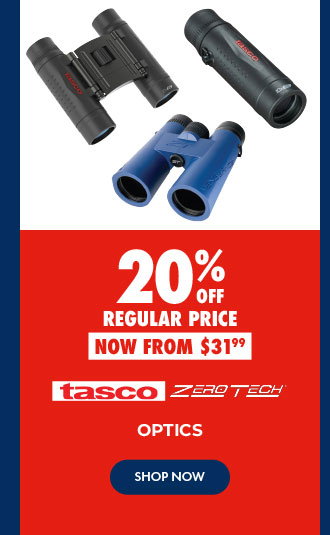 20% off Tasco Zero Tech Optics