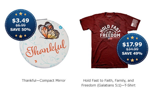 Thankful—Compact Mirror | Hold Fast to Faith, Family, and Freedom T Shirt