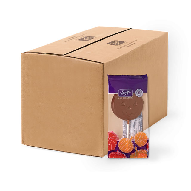 Milk Chocolate Pumpkin Lolly, box of 50