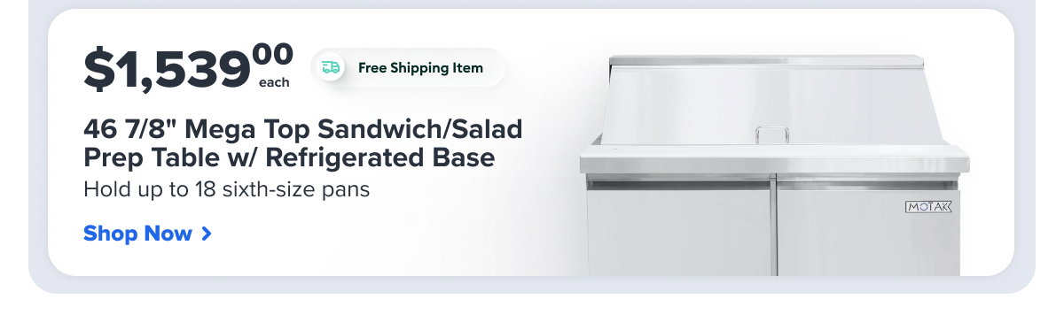 MoTak 46 7/8" Mega Top Sandwich/Salad Prep Table