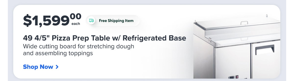 MoTak 49 4/5" Pizza Prep Table w/ Refrigerated Base