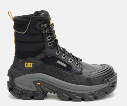 CAT Footwear - Men’s Invader Max 8-inch Waterproof Thinsulate™ Composite Toe Work Boot - Black colorway.