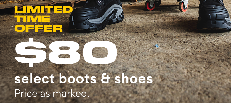 CAT - CAT - LIMITED TIME OFFER: $80 select boots & shoes. Price as marked.