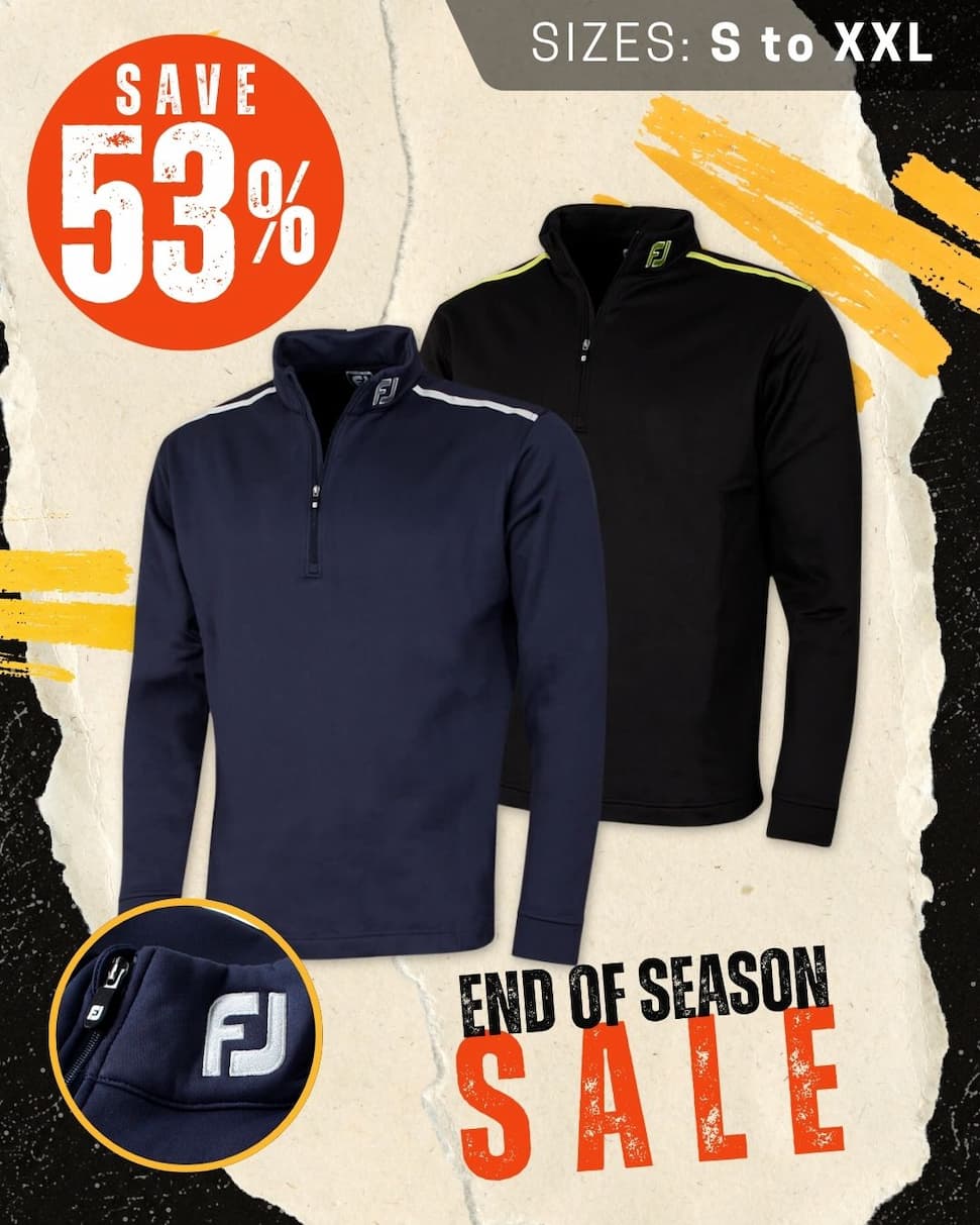 Footjoy Mens Jersey Solid Chill-Out Golf Stretch Soft Sweater