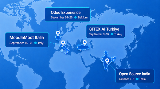 Upcoming events map