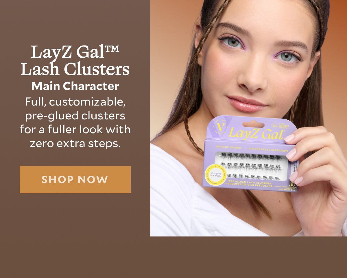 LayZ Gal™ Lash Clusters — Main Character​  Full, customizable, pre-glued clusters for a fuller look with zero extra steps.​