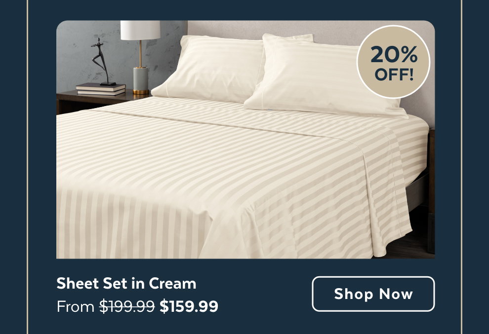Sheet Set in Cream - Shop Now