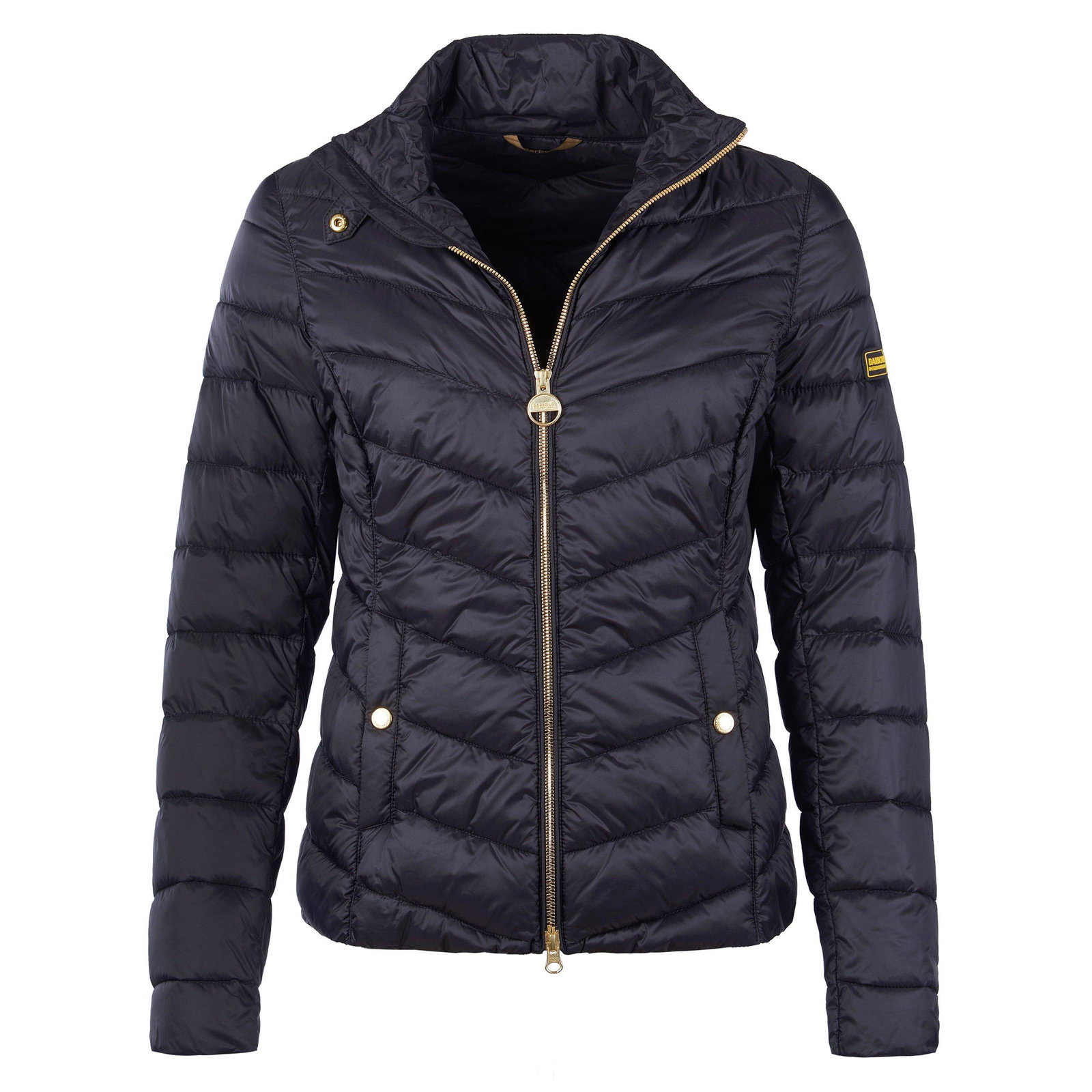Women's Auburn Quilted Long Sleeve Funnel Neck Slim Fit Short Puffer Jacket
