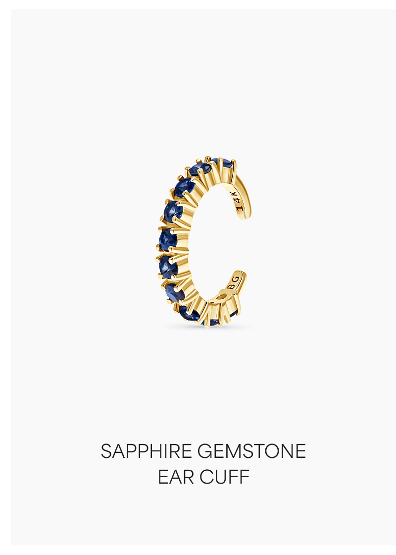 Sapphire Gemstone Ear Cuff