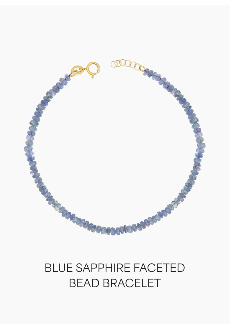 Blue Sapphire Faceted Bead Bracelet