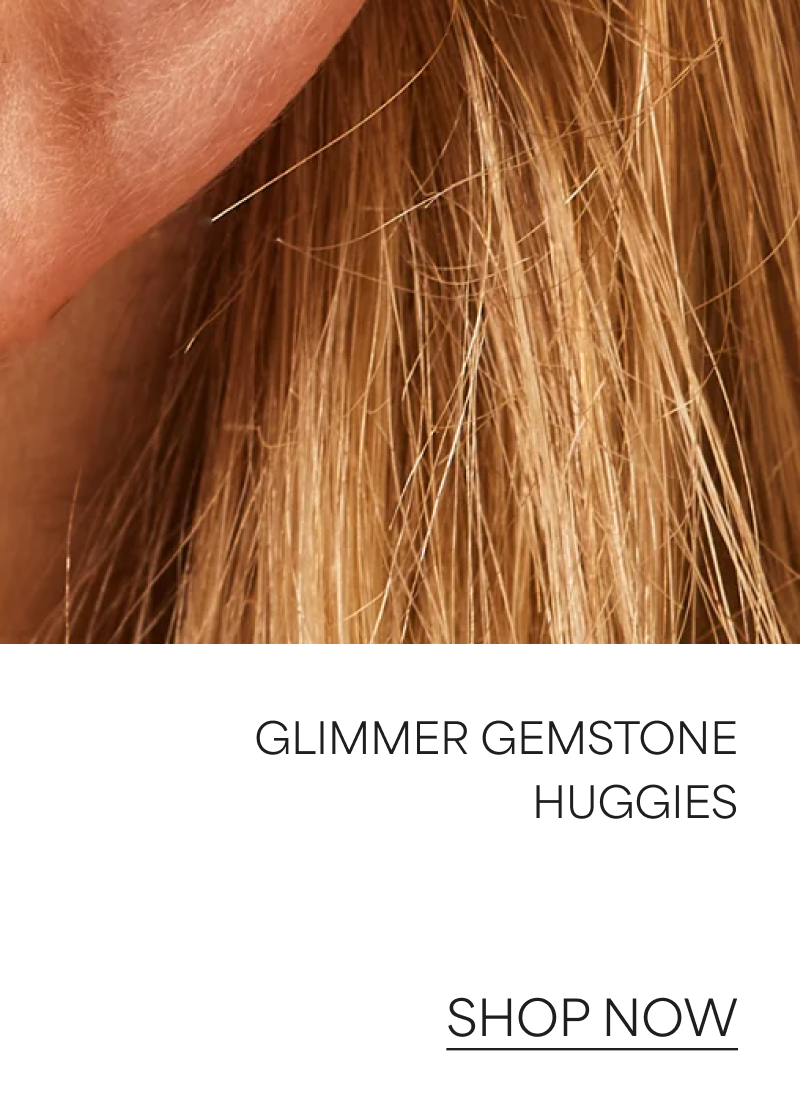 Glimmer Gemstone Huggies