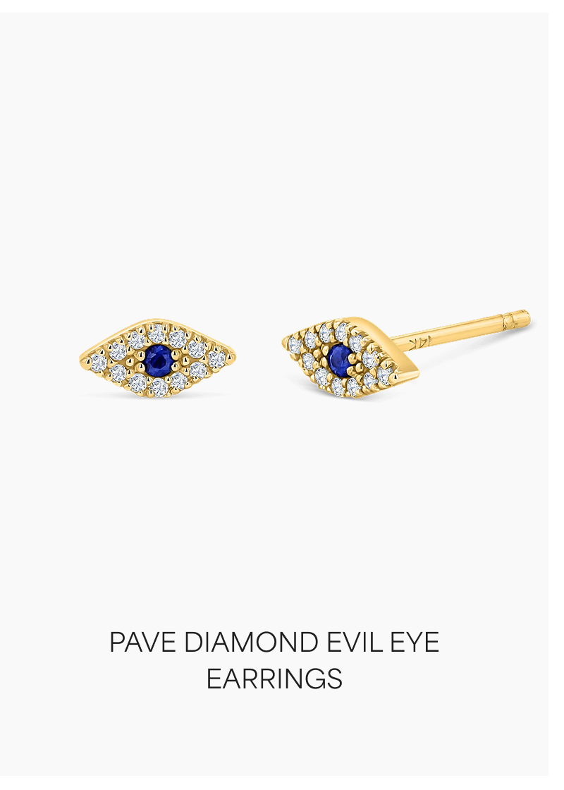 Pave Diamond Evil Eye Earrings