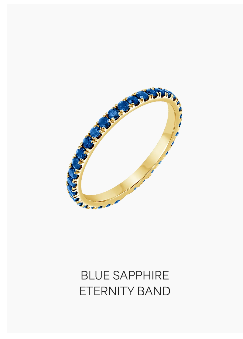 Blue Sapphire Eternity Band