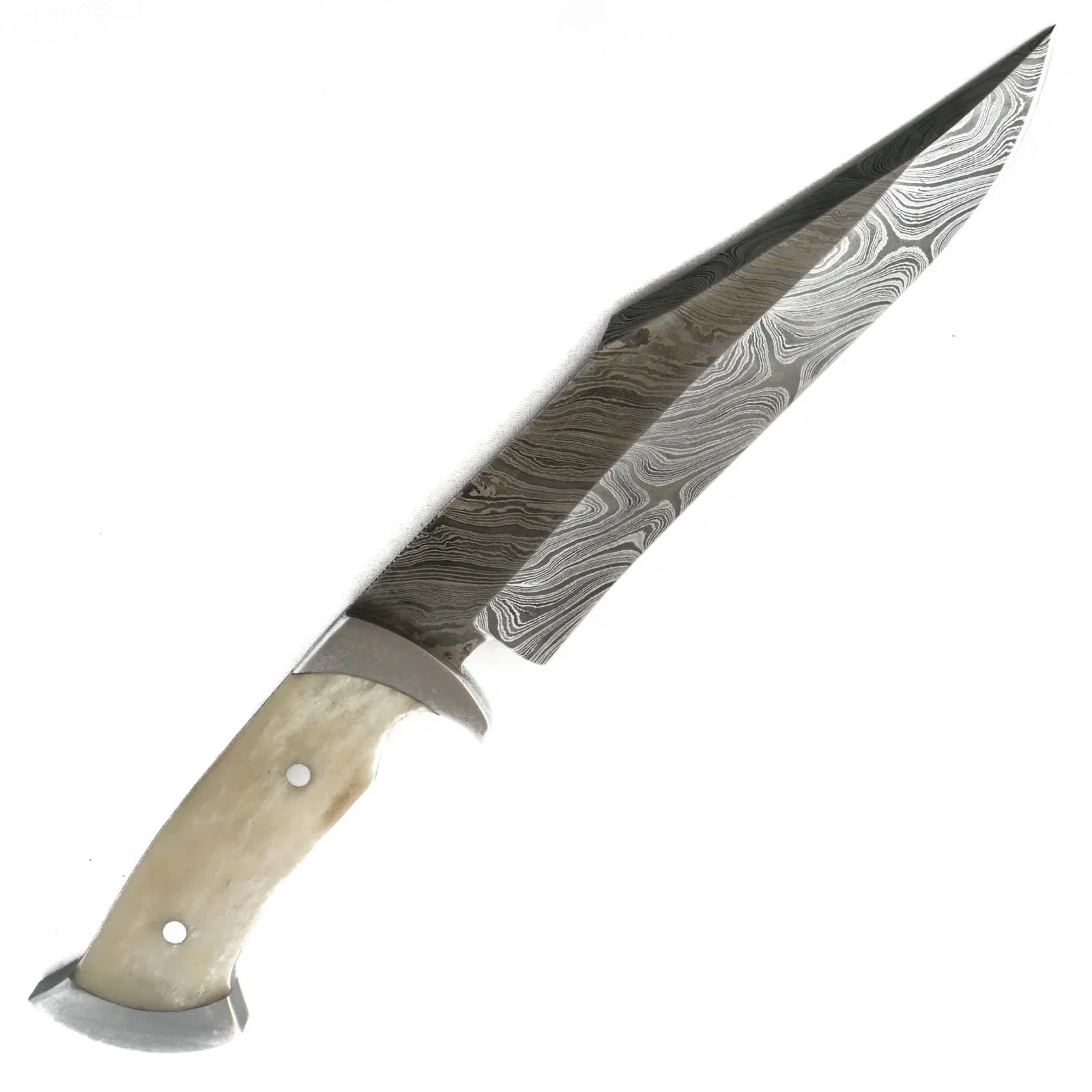 Image of Hunting Knife- High Carbon Damascus Steel Blade- 14.5"