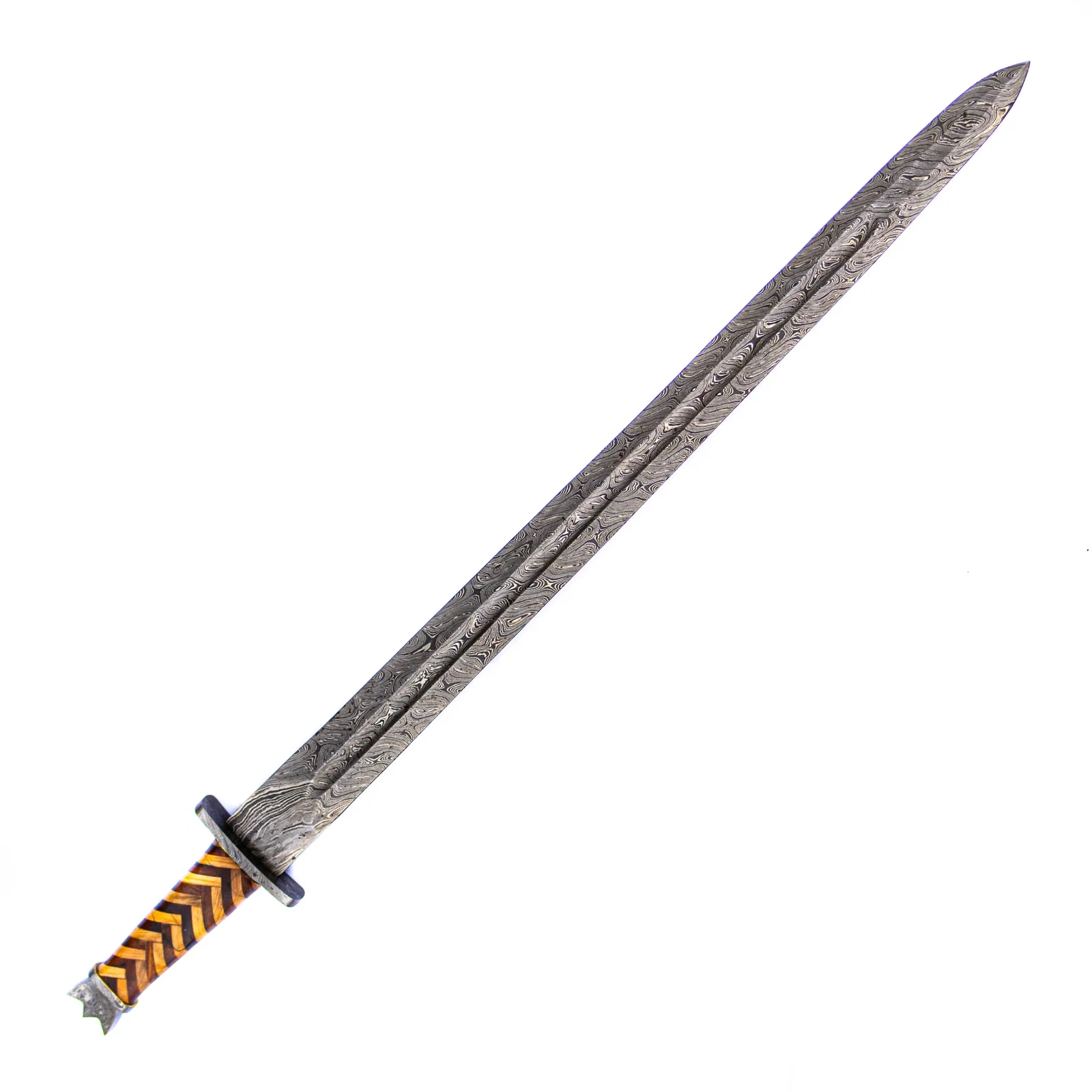 Image of Viking Spatha Sword- High Carbon Damascus Steel- 35"