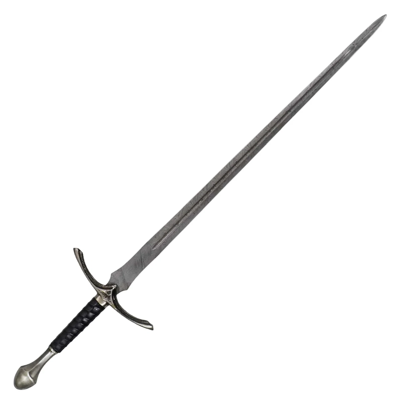 Image of Black Longsword- Damascus Steel- 45"
