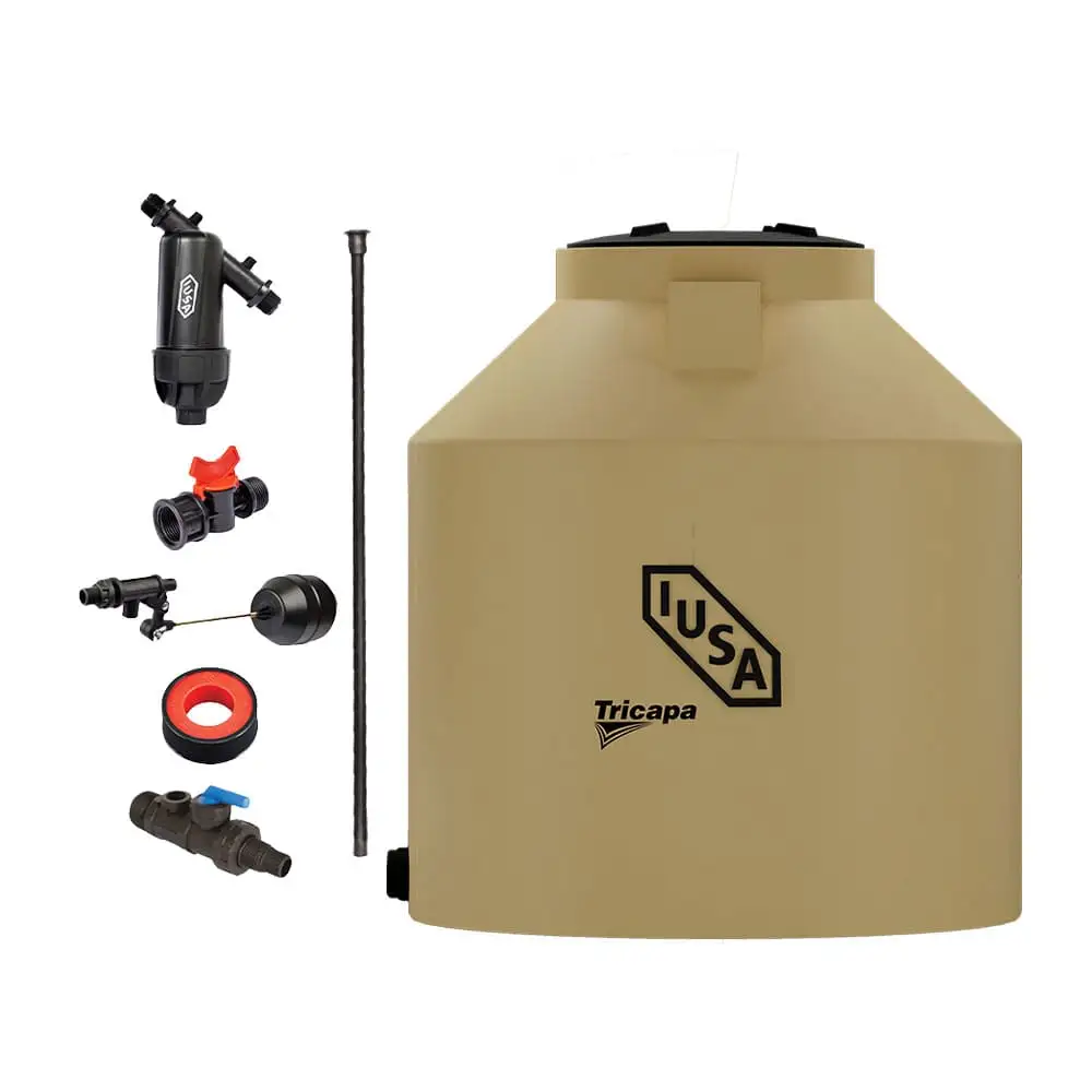 Tinaco Tricapa IUSA, 450 L., Beige + Sistema Calidad de Vida
