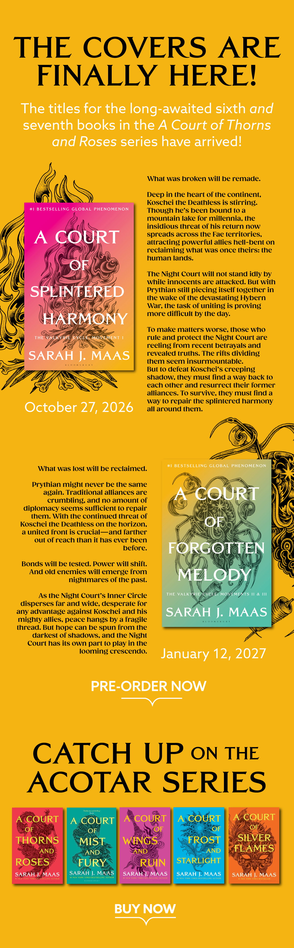 Order A Court of Thorns and Roses 6 & 7 Today
