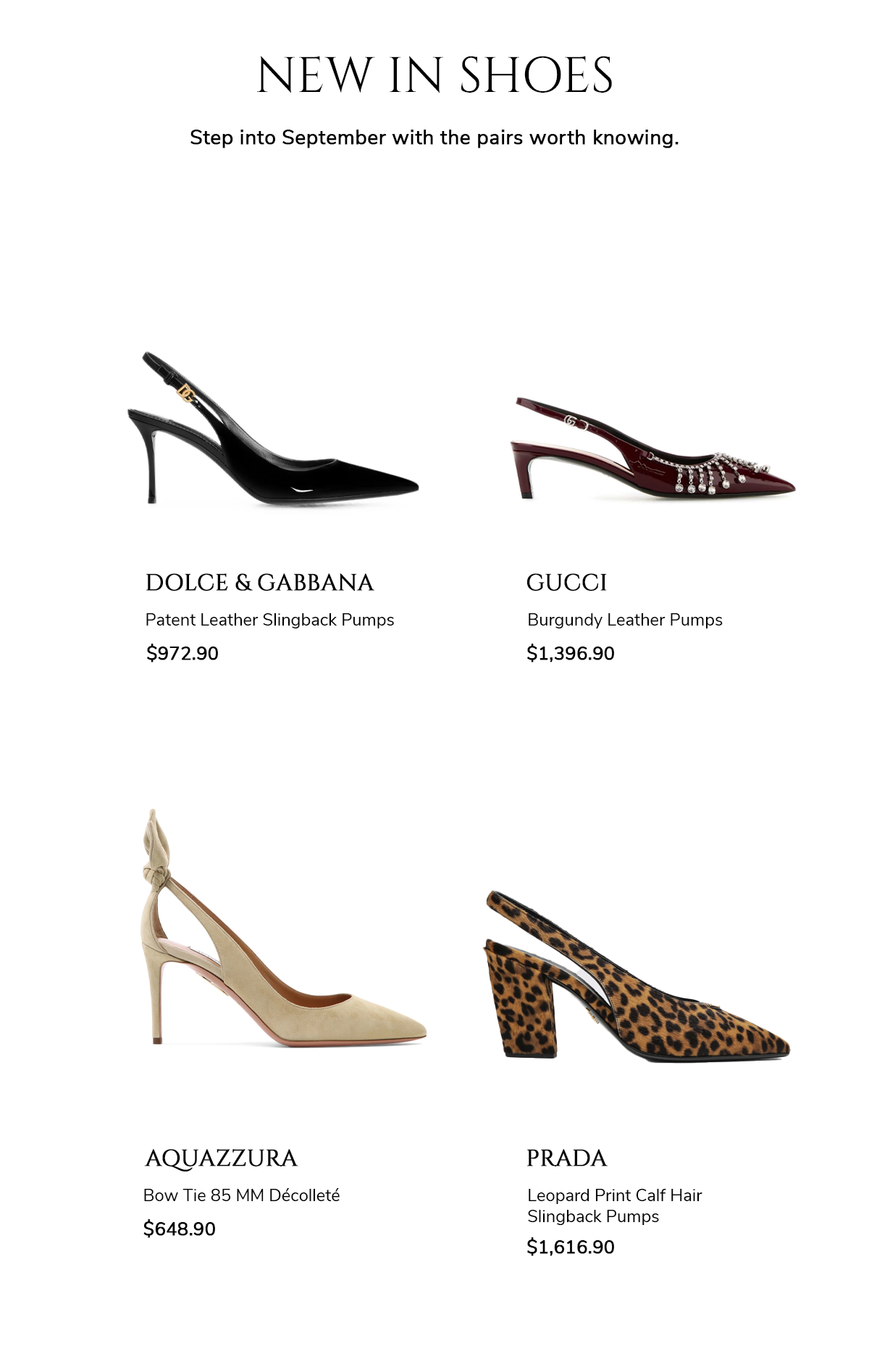 NEW IN SHOES
