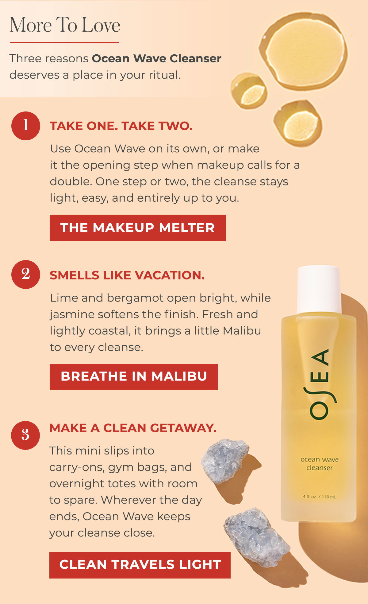 Three reasons Ocean Wave Cleanser deserves a place in your ritual. 