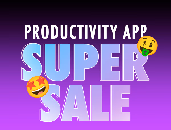 Productivity App Super Sale