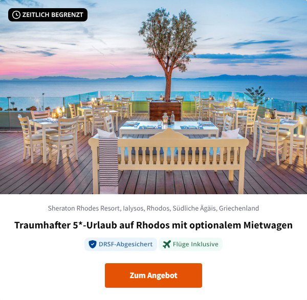 Traumhafter 5*-Urlaub auf Rhodos mit optionalem Mietwagen