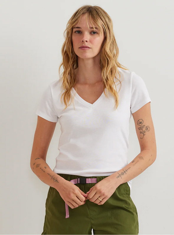 Women's Everyday Short-Sleeve V-Neck T-Shirt