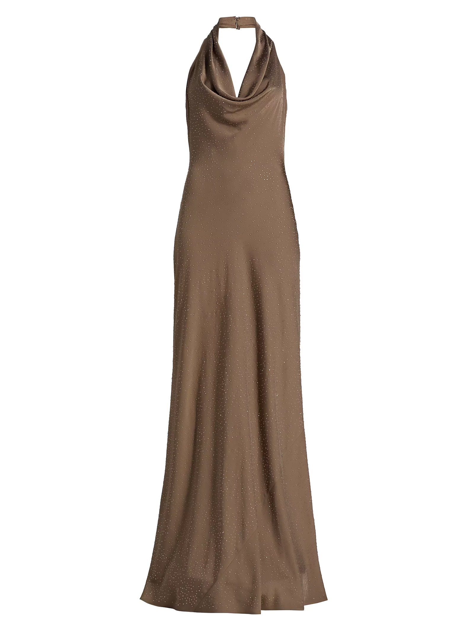 Halston Sid Satin Cowlneck Gown