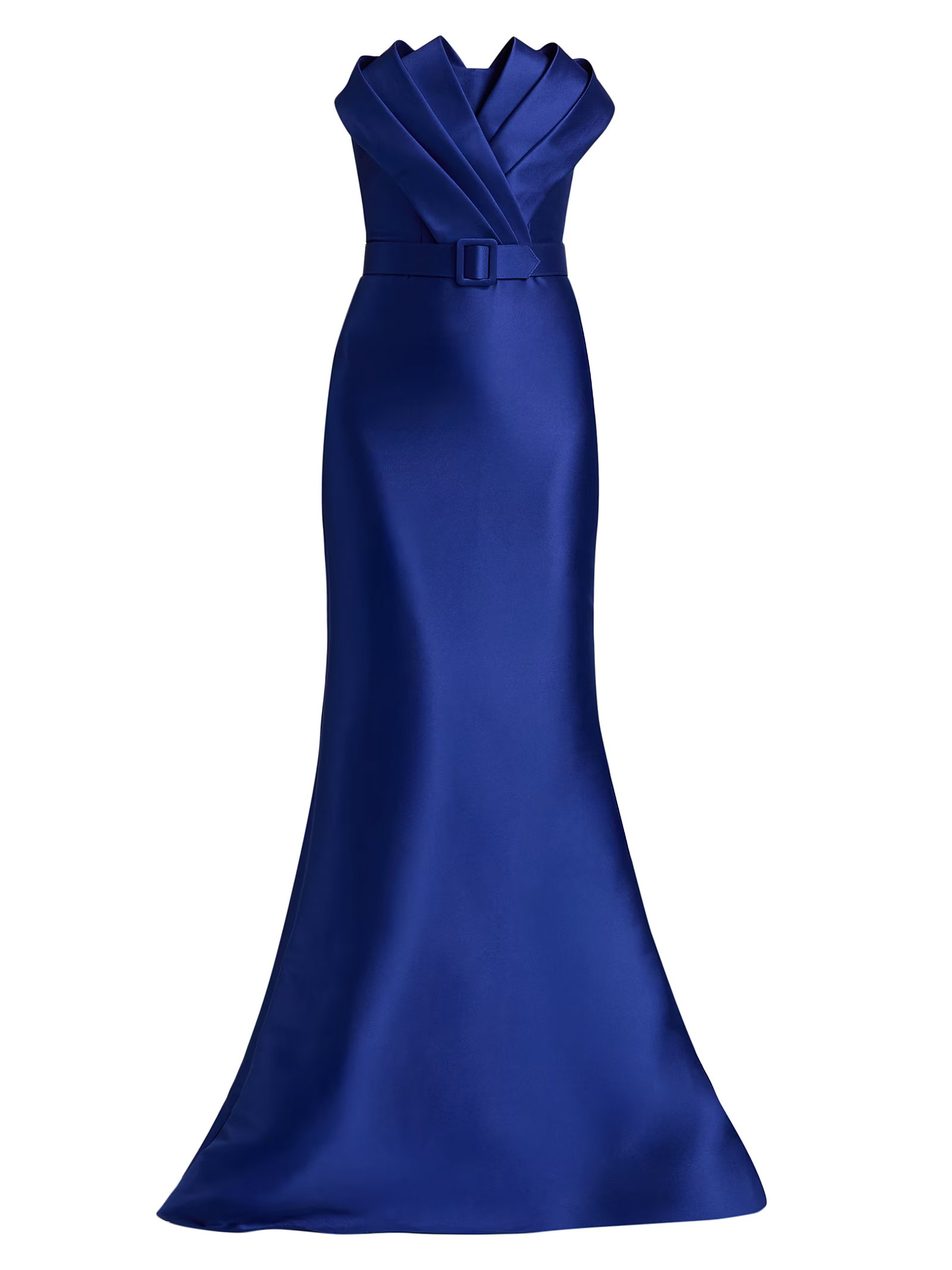 Badgley Mischka Satin Strapless Evening Gown