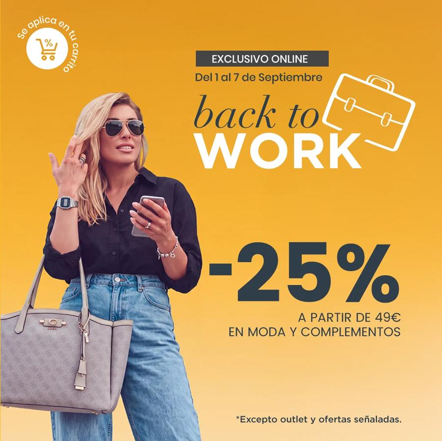 Back to work hasta -25%